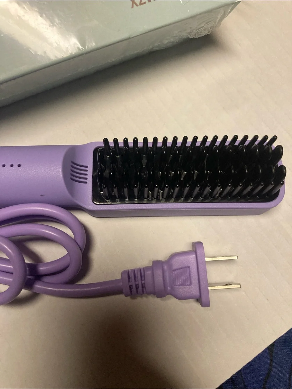 Xuanze Purple Heated Hair Straightening Brush for Women